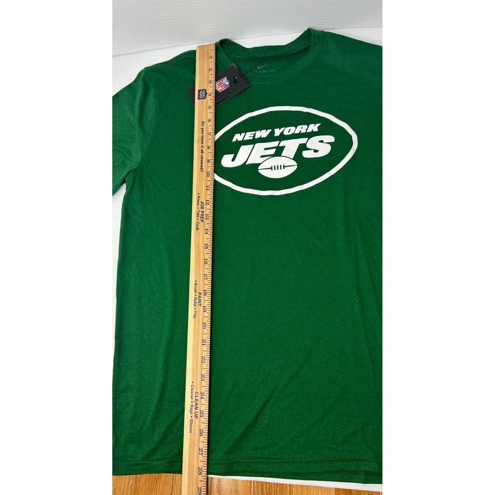 Nike NFL New York Jets Graphic Tee Logo Dri-Fit Mens Size Large Green Shirt - Picture 3 of 8